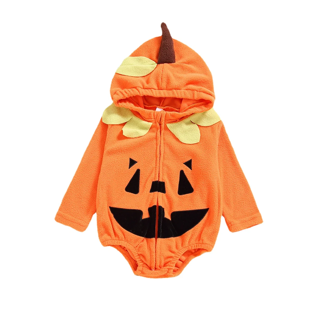AutumnWinterNewLongSleeveBabyClothesHoodedRomperHalloween