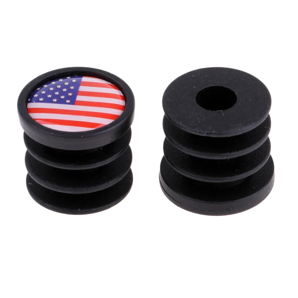 Bicycle National Flag Handlebar End Plugs 1 Pair for MTB Mountain Road Bike Bicycle Grips Parts-22mm bicycle accessories bicycle handlebar end plugs