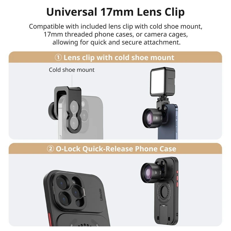 Ulanzi Universal Phone Lens for iPhone 16 15 For Xiaomi Samsung