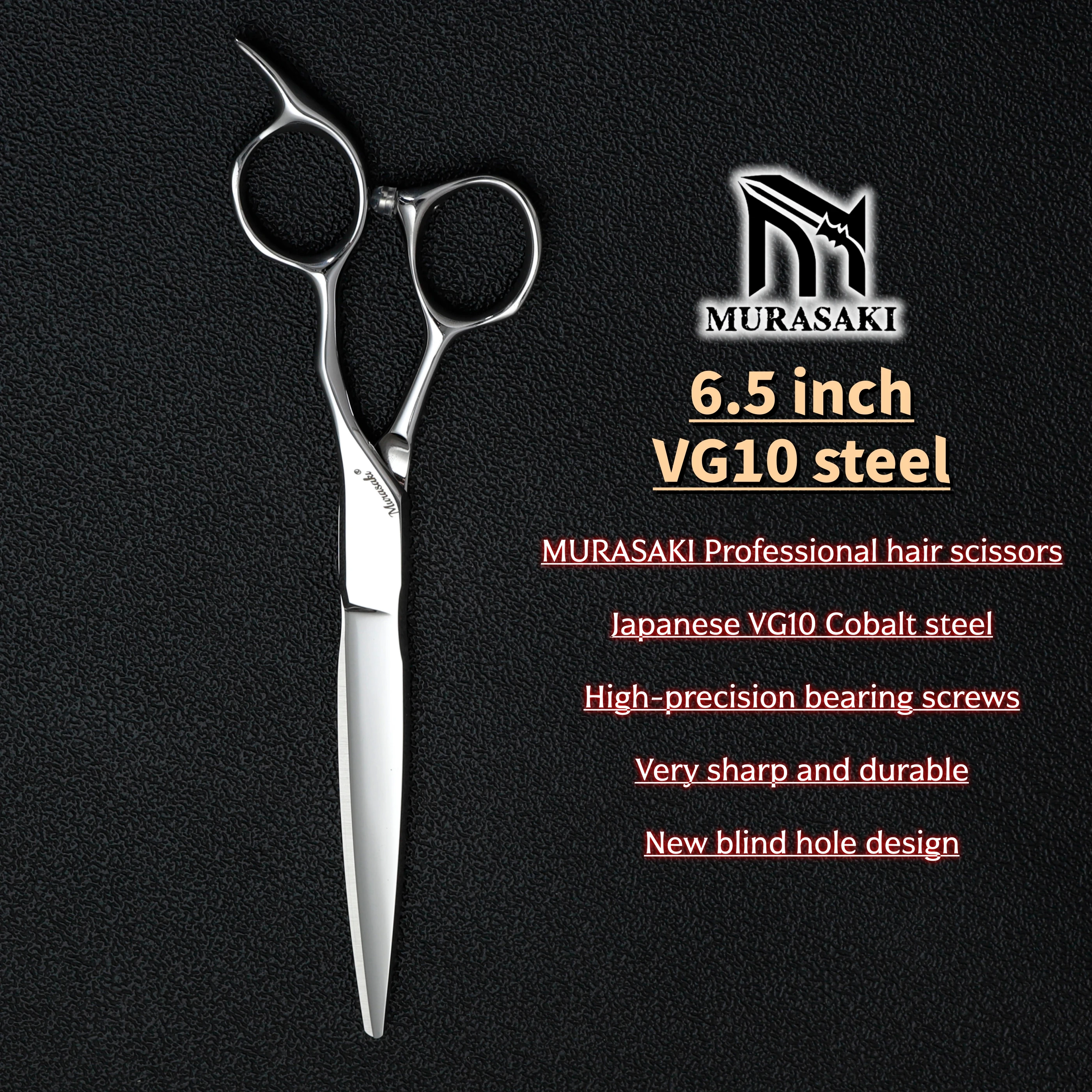 MURASAKI Professionelle Effilierschere, japanische Texturschere aus VG10-Stahl für Männer und Frauen, hochwertiges Friseurzubehör – Detail 12