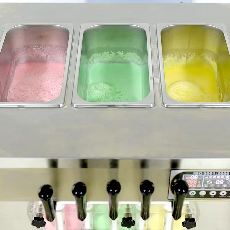 Hard Ice Cream Yogurt Maker Machine For Cone Ice Cream With Motor Core Components For Food Shops