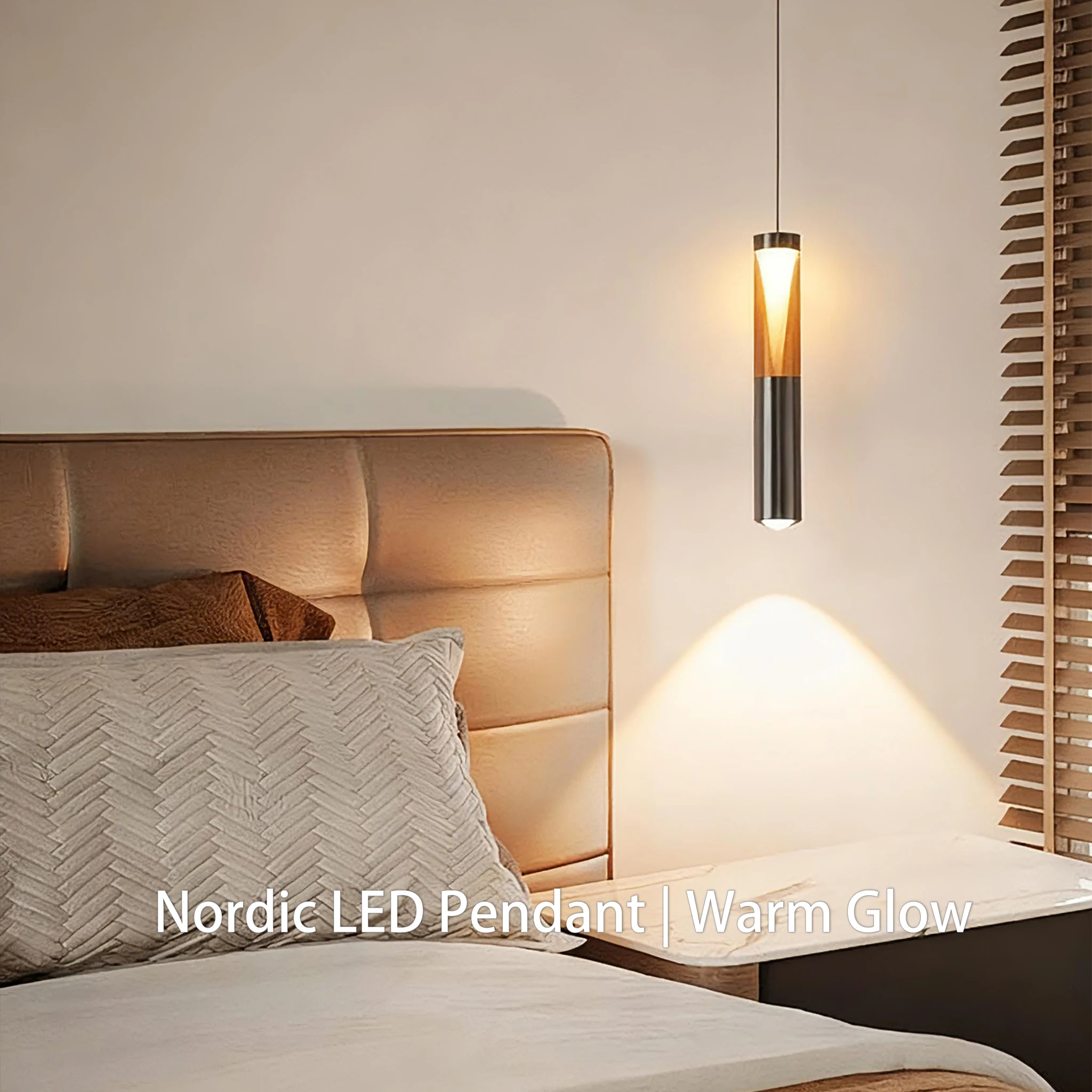 Nordic LED Pendant Light 2m Hanging Lamps Interior Lighting Warm White Home Bedside Living Room Dining Tables Kitchen Decoration