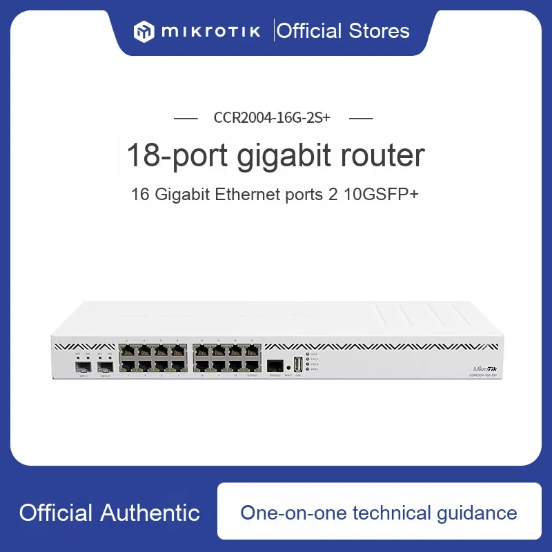 CCR2004-16G-2S+ 광 스마트 라우터 16x1G+2x10G 포트 (미크로틱 FTTH FTTB FTTX용, IP 및 POE 네트워킹 지원)