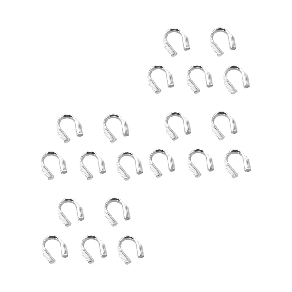 

Wire Guardian Jewelry Making U-Shaped Wire Protectors Wide Wire Guard Loop DIY Craft Silver Color