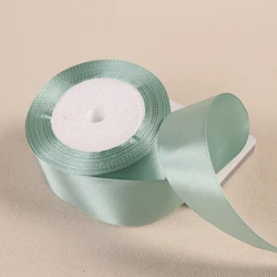Multi - Color Satin Ribbons for Festive Gift Wrapping & DIY Crafts (93 Silver Green)