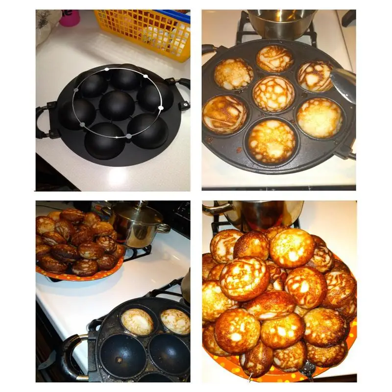 7 Holes Takoyaki Maker Grill Pan Octopus Ball Plate Home Cooking Baking Forms Mold Tray Baking Pan For Kitchen Tools