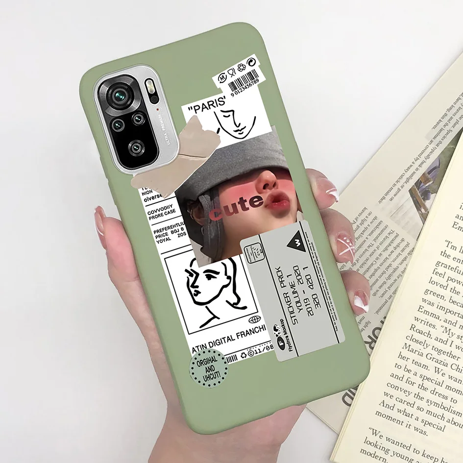 Cute Fashion Heart Avocado Soft Silicone Phone Case for Xiaomi Redmi Note Series
