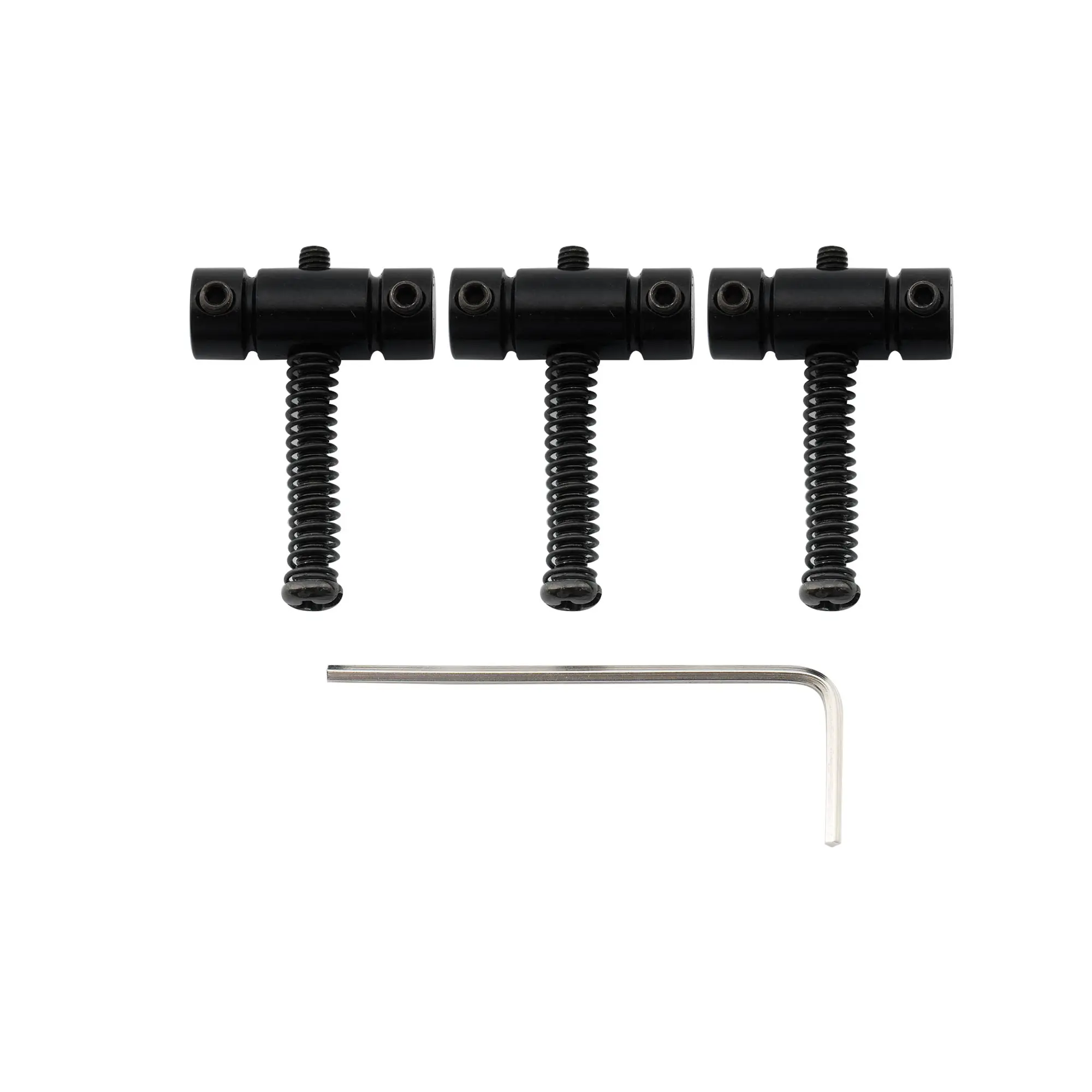 Musiclily Pro 21Mm Barrel Steel Tele Selle Per Chitarra Elettrica Fender Squier Telecaster Style, Nero (Set Di 3)