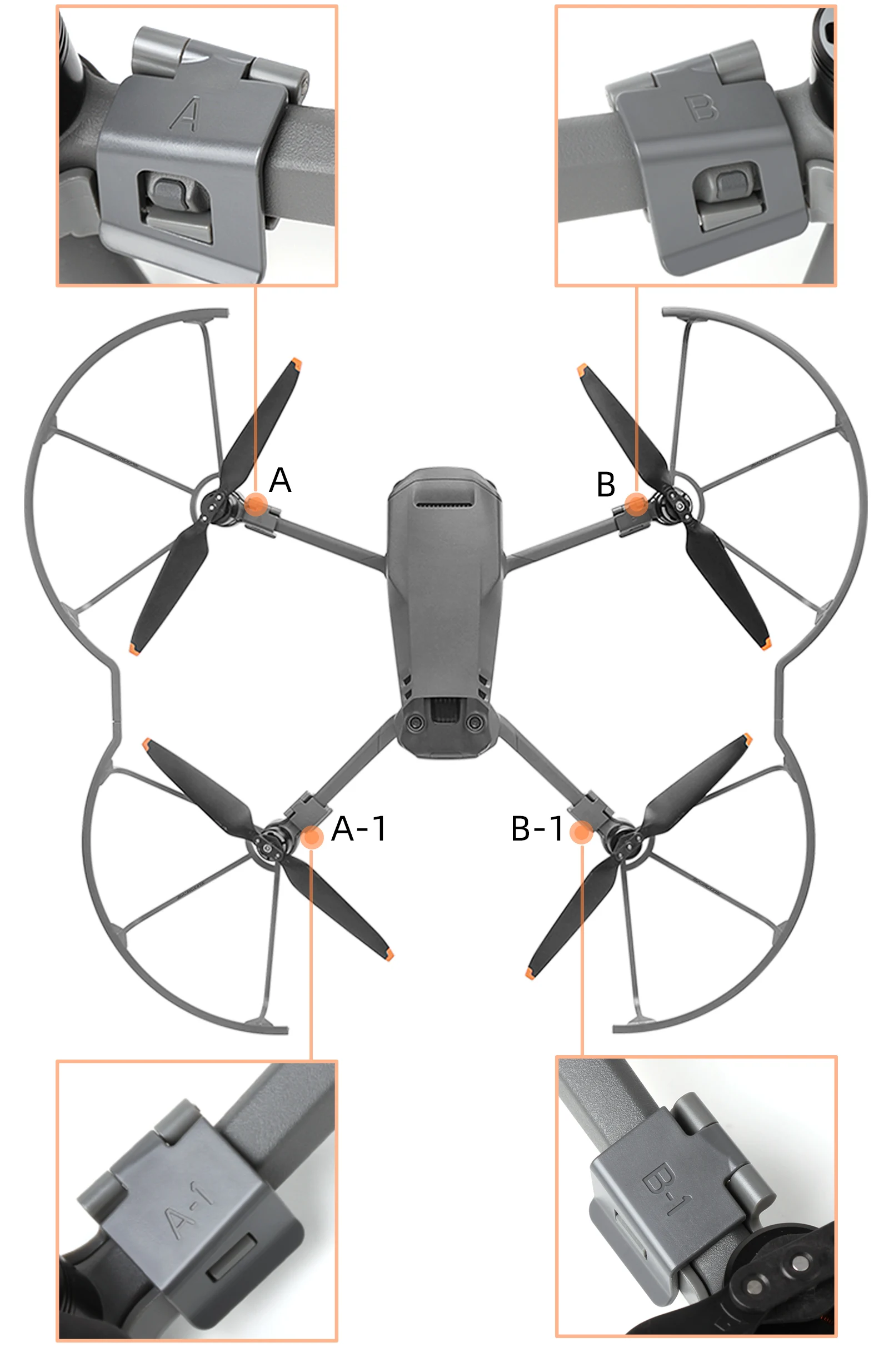 Mavic 3 Drone Propeller Guard Quick install Props Protector Guard for DJI Mavic 3 Drone Universal Accessories selfie drone