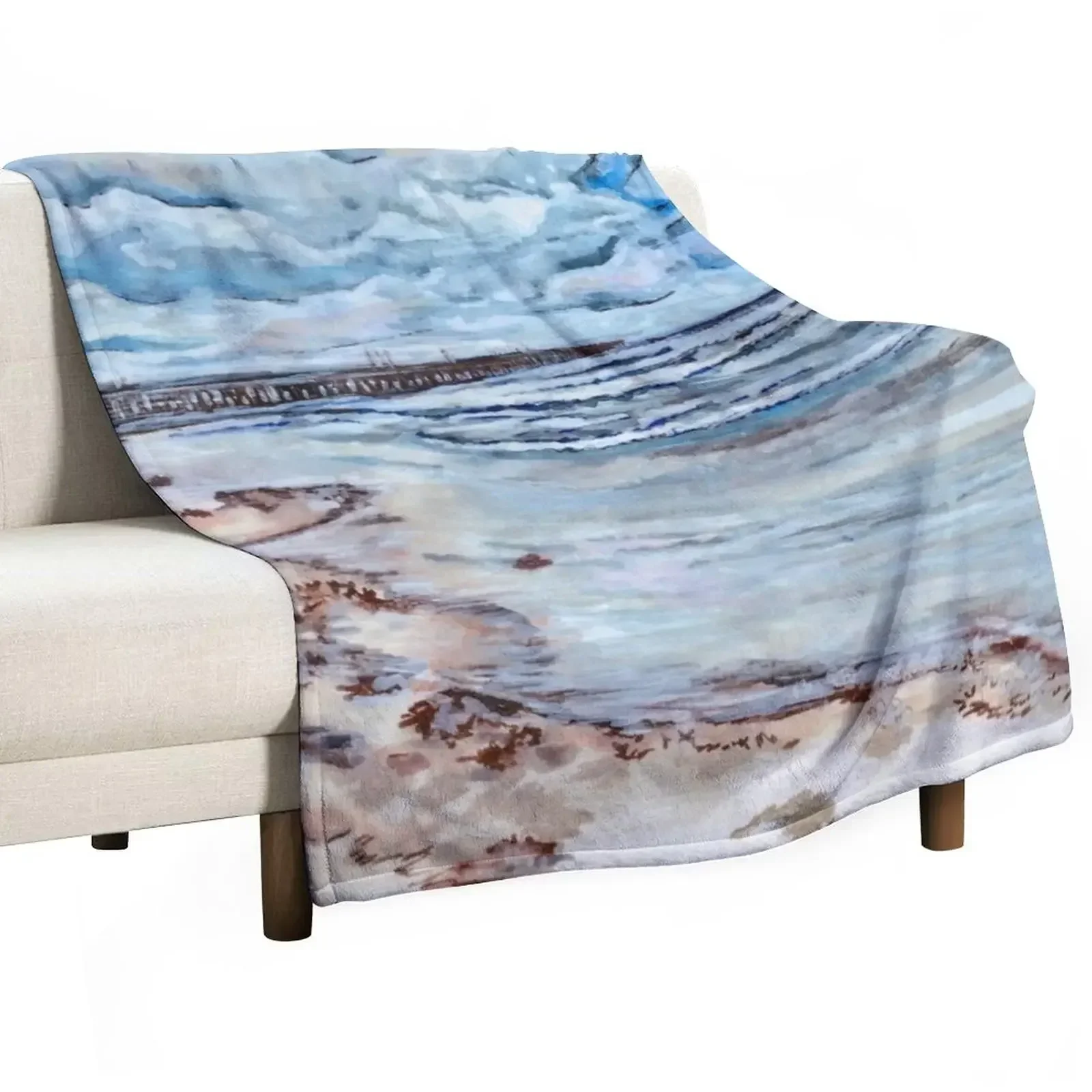 

Sunset Beach. Throw Blanket Luxury Thicken Plush Blankets