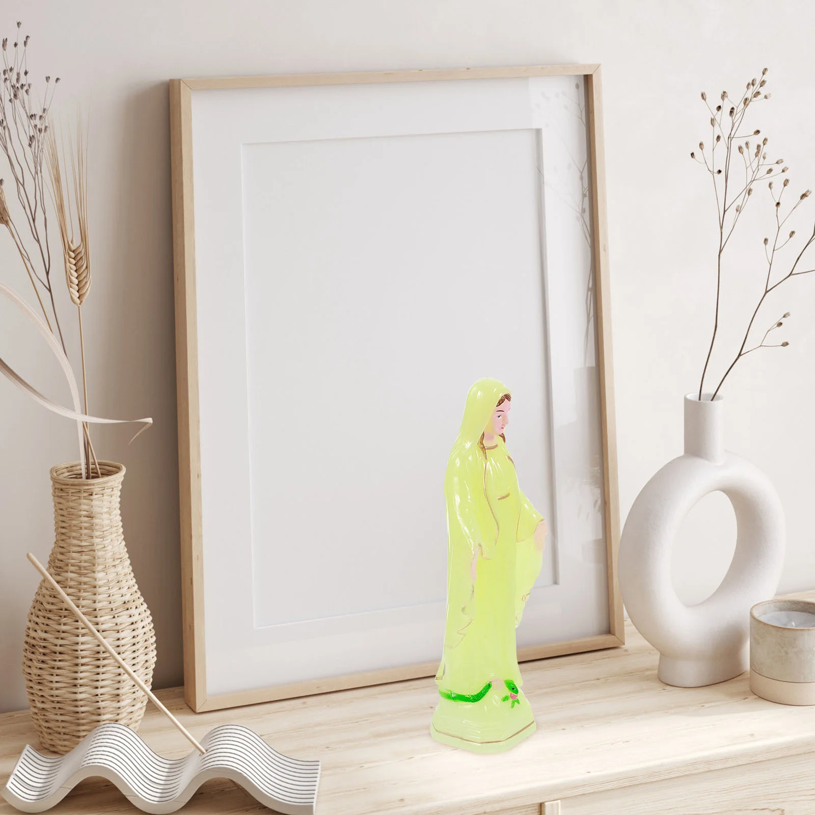 

Vintage Home Decor Mary Statue Catholic Lady Grace Religious Figure Holy Decoration