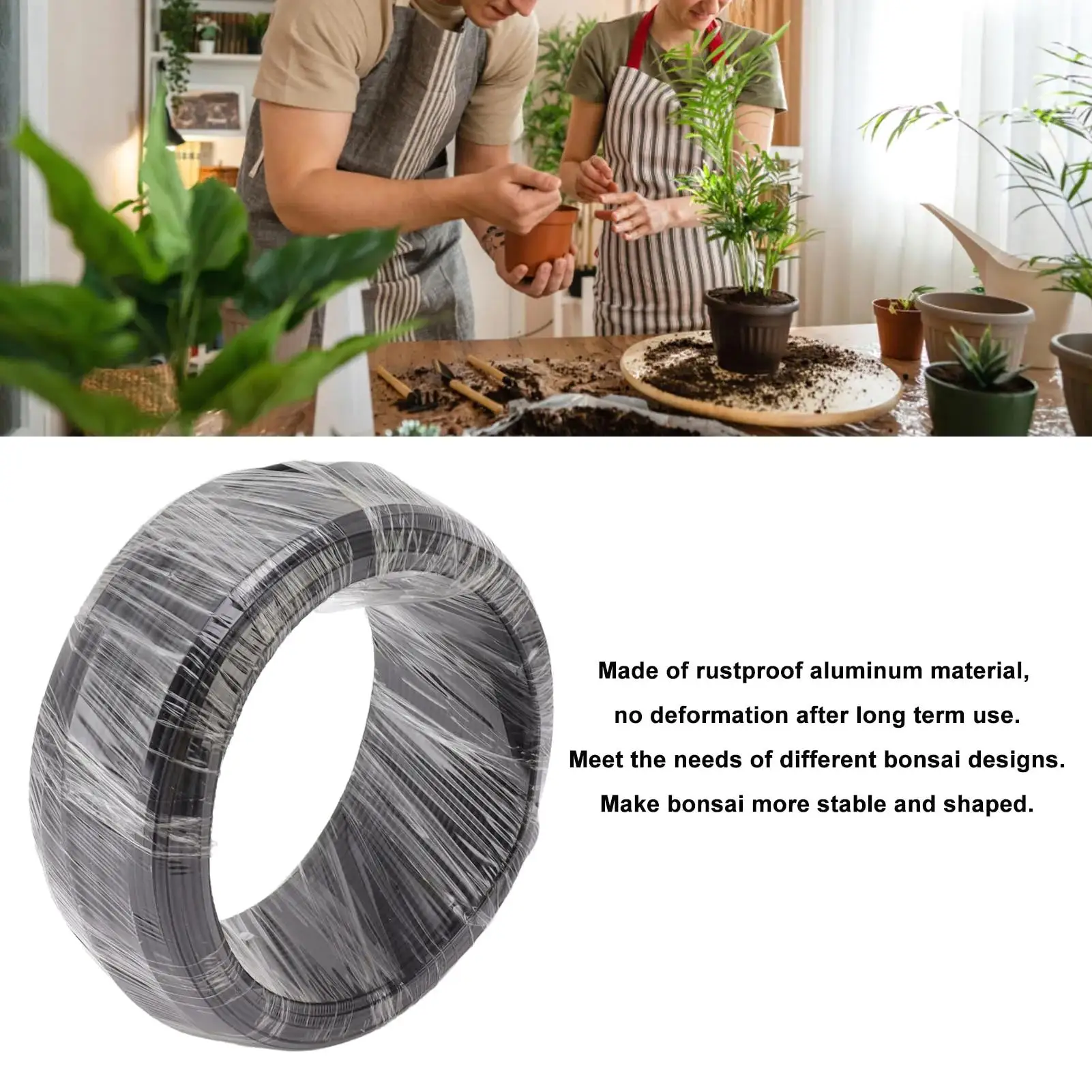 Description Picture 2 of item500g Aluminum Bonsai Training Wire Set for garden Horticulture  1 5mm