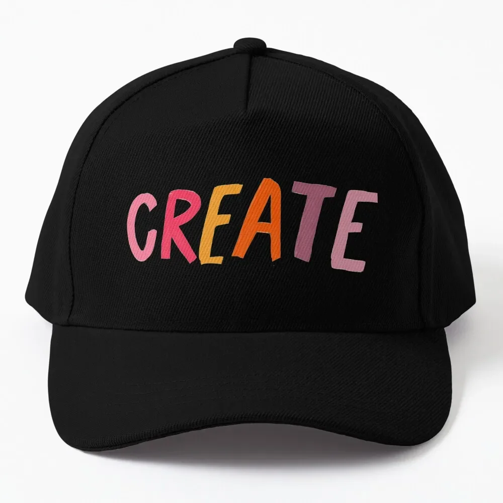 

CREATE - colorful motivational and inspirational word for artists, designers, and creatives Baseball Cap