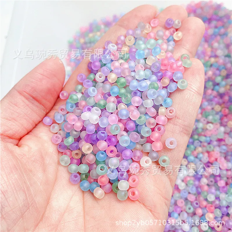 2/3/4mm 슈퍼 우수한 매트 마이크로 컬러 유리 쌀 구슬, 수제 DIY 페르시 내마모성 보석 액세서리, 10g