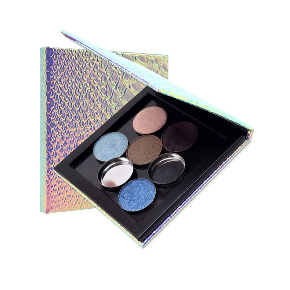 

Custom Fish Scale Leopard Pattern Empty Magnetic Eyeshadow Palette for Single Eye Shadow Pill Storage Bulk Makeup Private Label