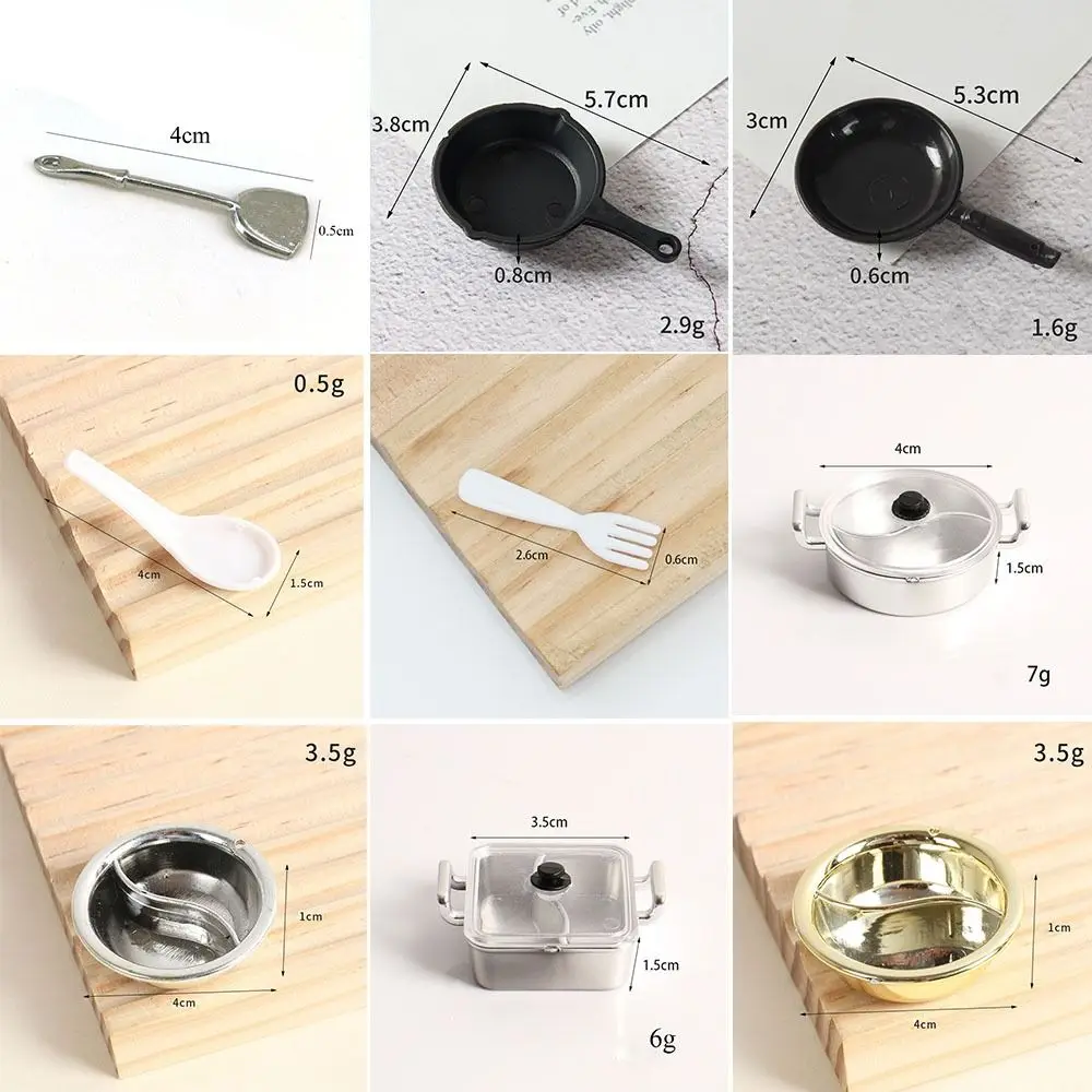 Miniature Dollhouse Accessories Alloy Plastic Stir Spoon