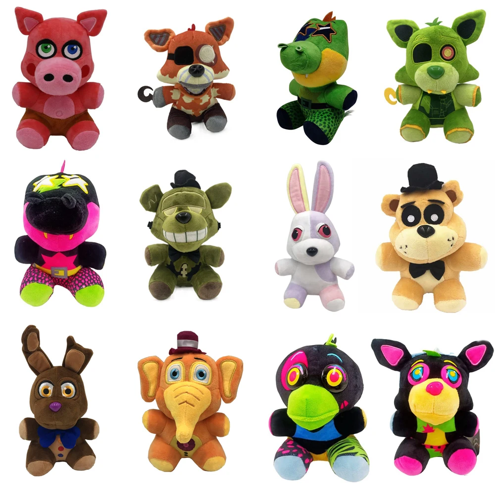 18CM FNAF Jouets En Peluche Freddy Bear Foxy Chica Clown Bonnie Animal En Peluche  Poupées Kawaii Cadeaux Danniversaire De Noël Pour Les Enfants Du 3,18 €