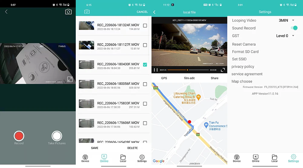 익스텐션 케이블이 있는 VSYS GPS 트래커, SYS VSYS C6 M6L M6 M2F P6 P6FL P6F Q6L F4.5 오토바이 DVR 대시 카메라 녹음기, 2.5m