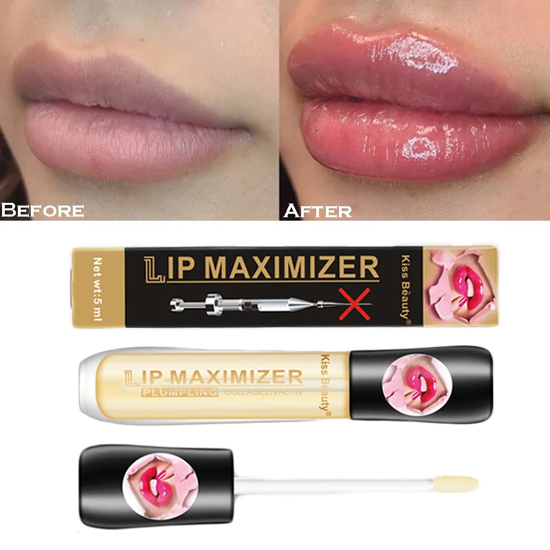 instant volumising lips plumper repairing reduce lip fine lines mask long lasting moisturizer care lip oil sexy plump serum 5ml