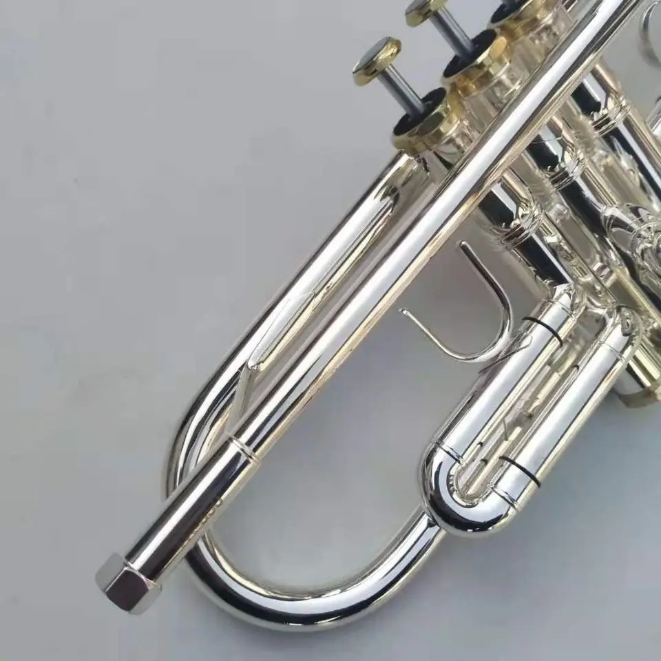 USA Trumpet B-flat-550 Structure Brass Silver Plated High Quality Trumpet Jazz Instrument