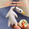 1-10pcs Kawaii Color Changing Duck Keychain Roast Duck Pendant Creative Diy Schoolbag Car Hanging Pendants Swing Ducks Ornament  1