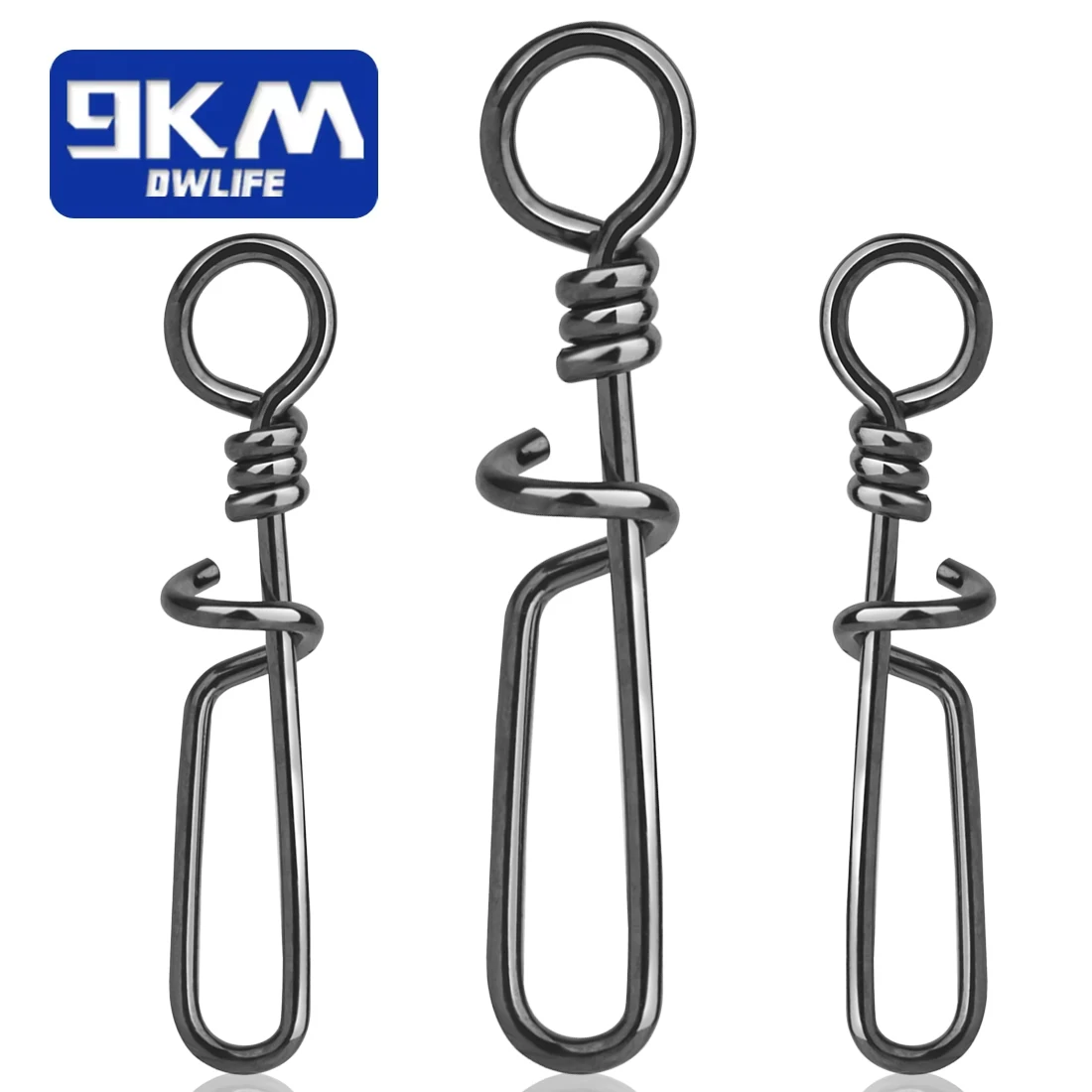 50 clips pêche rapides en acier inoxydable pour leurres basse, silure et eau douce - changement facile