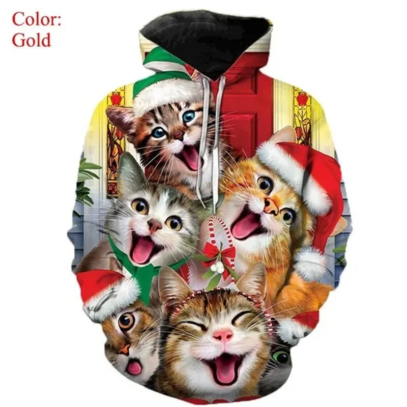 thumbnail image 1 of Sudadera con capucha con estampado 3D de Feliz Navidad para hombre, sudadera con capucha de muñeco de nieve, sudaderas divertidas y lindas para adultos y niños, sudadera con capucha de talla grande, 1 of 4