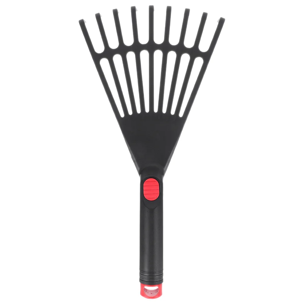 Hand Garden Rake Smooth Surface Comfortable Handle Easy Use Strong Sturdy Leaf Removing Flower Bed Yard Work Outdoor Cleaning