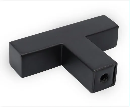 Furniture Handles Modern Black Cabinet Handle Square Furniture Hardware Stainless Steel Kitchen Door Knobs Cupboard Wardrobe Drawer Pulls