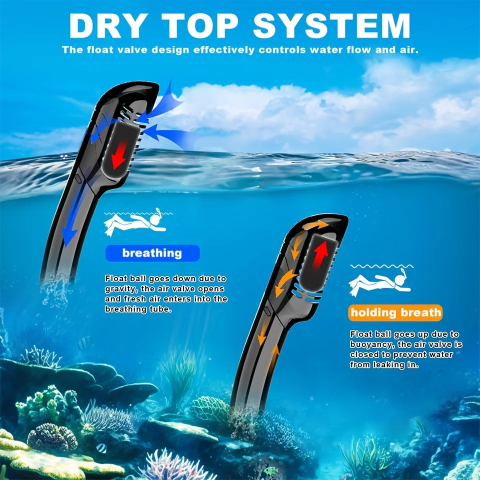 Set da snorkeling per adulti, anti-perdite e anti-appannamento Set da snorkeling per adulti, anti-perdite e anti-appannamento