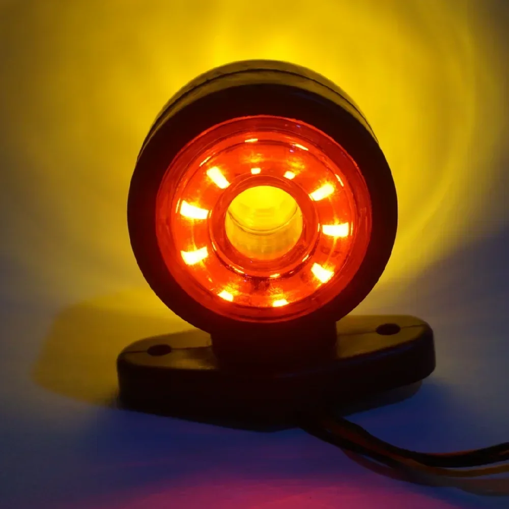 Universal 12 24v Warning Tail Light Side Marker Indicators Light Truck Lorry Bus Dual Face Turn Signal Outline Lamp 2PCS
