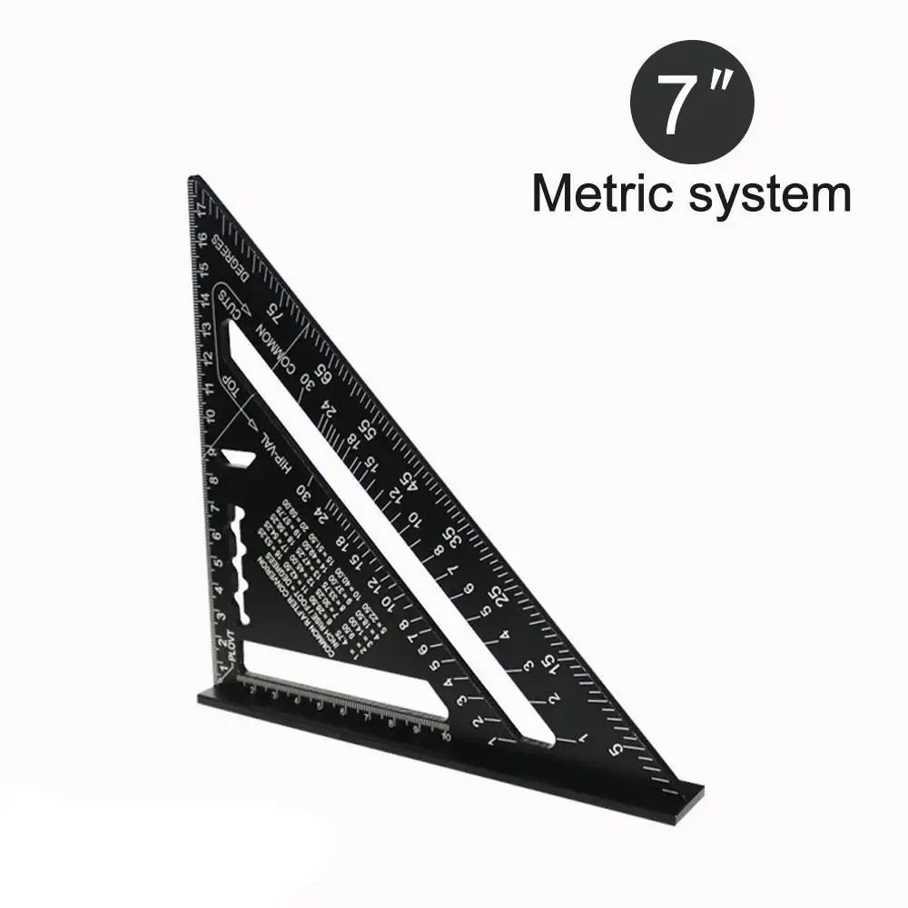 Triangle Ruler 7Inch Aluminium Alloy Measurement Tool
