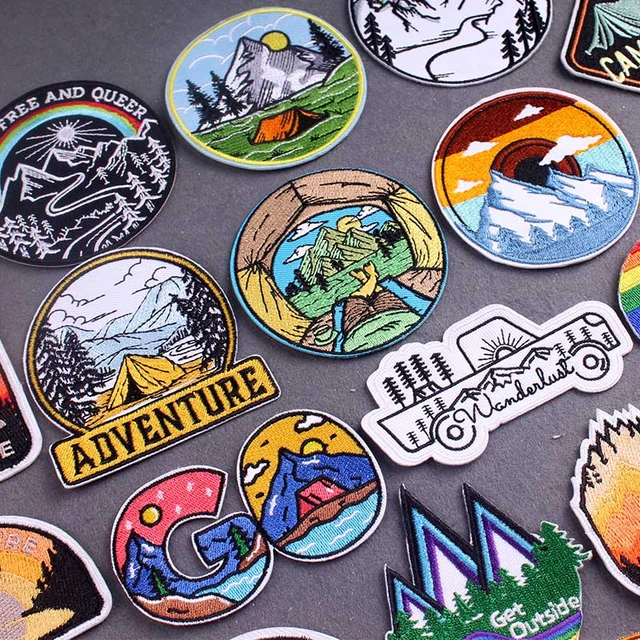 Wilderness Outdoor Embroidery Patches for Clothing Iron on Patches