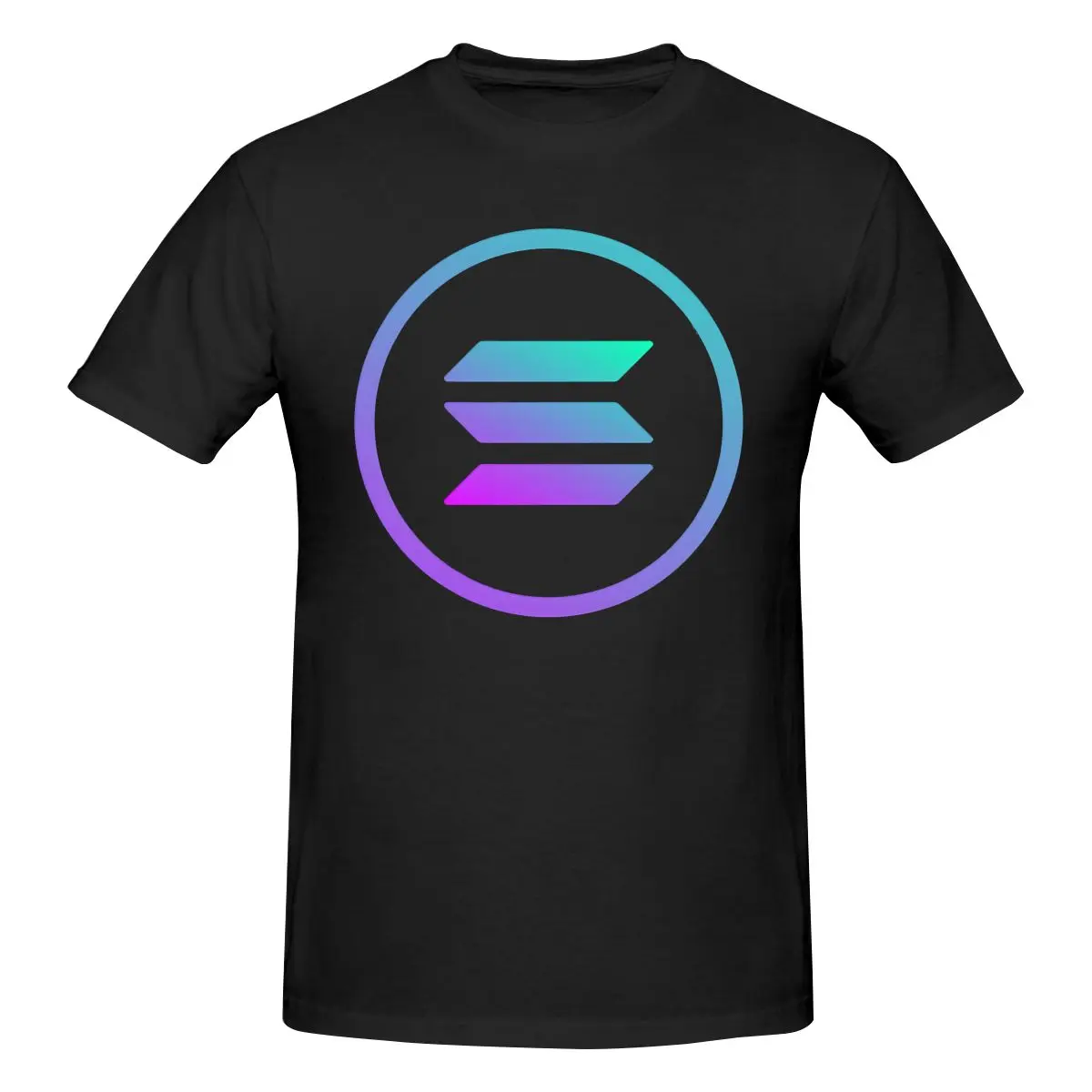 

Solana Crypto Blockchain Sol Trend T-Shirt Men Summer Retro Washed Harajuku Short Sleeved Casual Tops Streetwear Tops Tees
