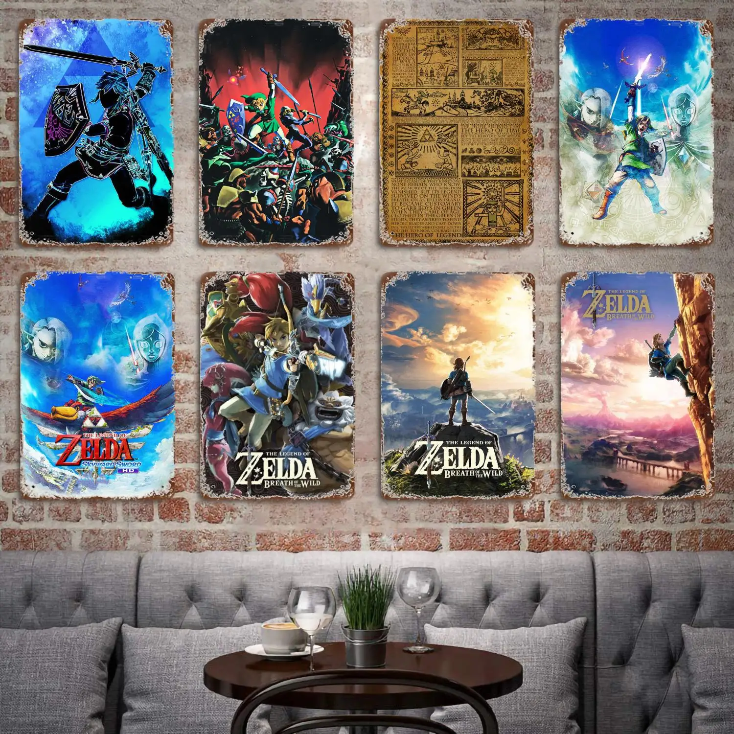 

Zelda Story of The Hero Time Decor Poster Vintage Tin Metal Sign Decorative Plaque for Pub Bar Man Cave Club Wall Decoration