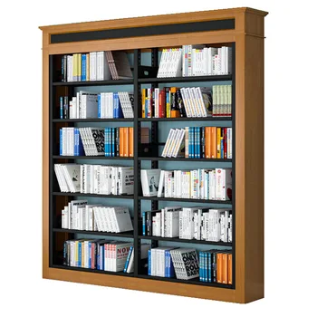 Libreria librerie in acciaio e legno Sala lettura scolastica Libreria Sisyphus espositori singoli e bifacciali Pavimento-