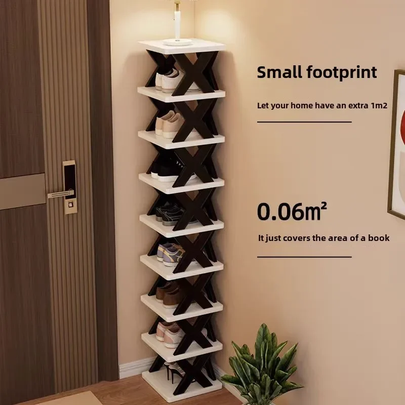 Small Narrow Shoe Rack Household Simple Door Shoe Cabinet Multi-layer Storage Artifact Space-saving Dormitory