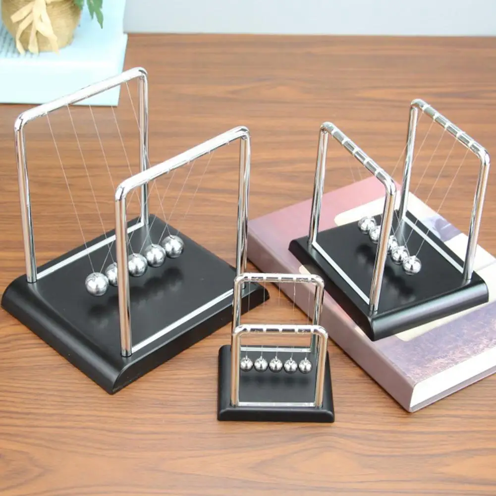 Newtons Cradle, Newtons Pendel mit 5 Kugeln, Schreibtisch-Deko, Schwerkraft-Kugeln für den Physikunterricht, Büro-Schreibtisch-Dekoration – Detail 3