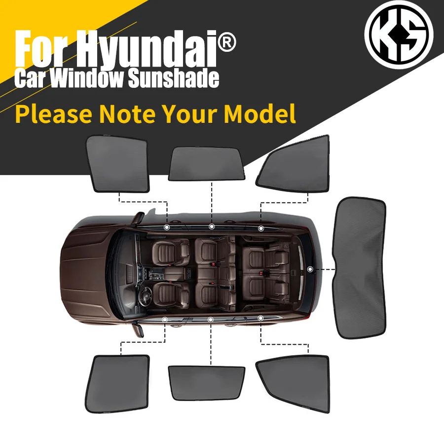 Custom Magnetic Side Car Window Sunshade For Hyundai IX25 IX35 SONATA ELANTRA MISTRA Curtain Mesh Please Note Your Model | Автомобили и