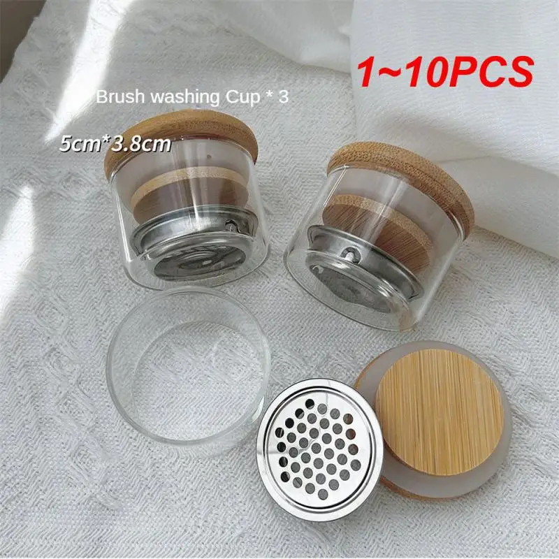 

1-10 шт. чашка для Мытья Ручки, блестящий практичный удобный многофункциональный вместительный контейнер для кистей, простой в использовании инструмент для чистки ручки