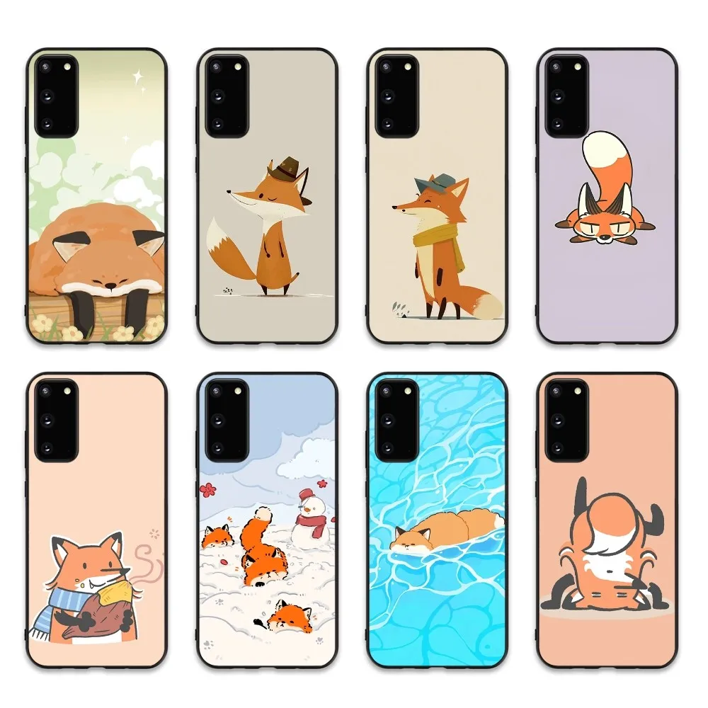 Custodia Per Telefono Cartoon Fox Per Samsung S 20 21 22 23 Plus Ultra Per Redmi Note 8 9 10 11 Per Huawei Y 5 6 9