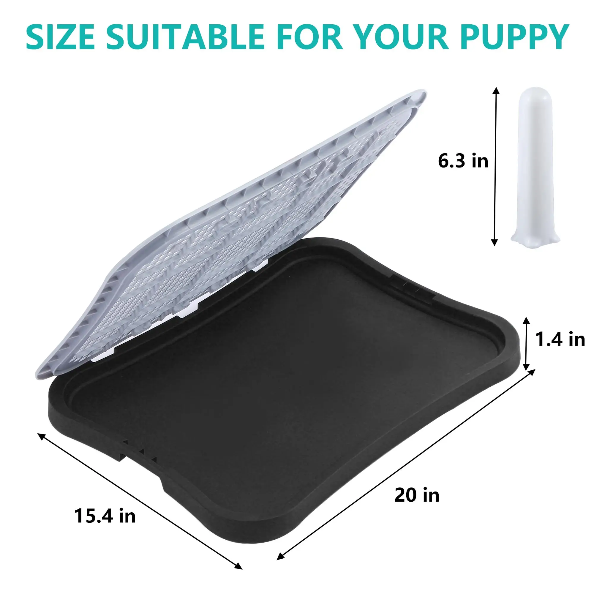 Indoor dog bedpan mat change urine pad training with splash guard bracket tray for small dogs waterproof and easy to clean dog training pad