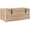 Wicker Storage Trunk, Collapsible for flat storage, Rattan-Kubusoft Gray, Coastal for Office Dorm Room-LivingRoom 1