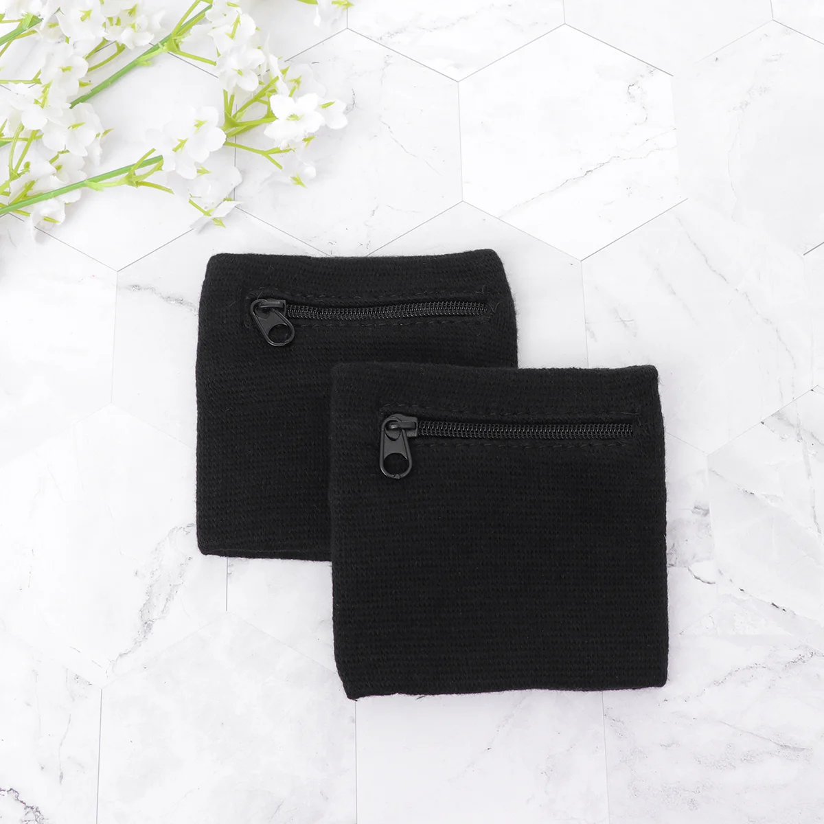 

4 Pcs Wristband Breathable Pocket Sweatband Men's Wallet on Foot Aldult Zipper Cotton Keys Storage Sports Miss Kids Purse