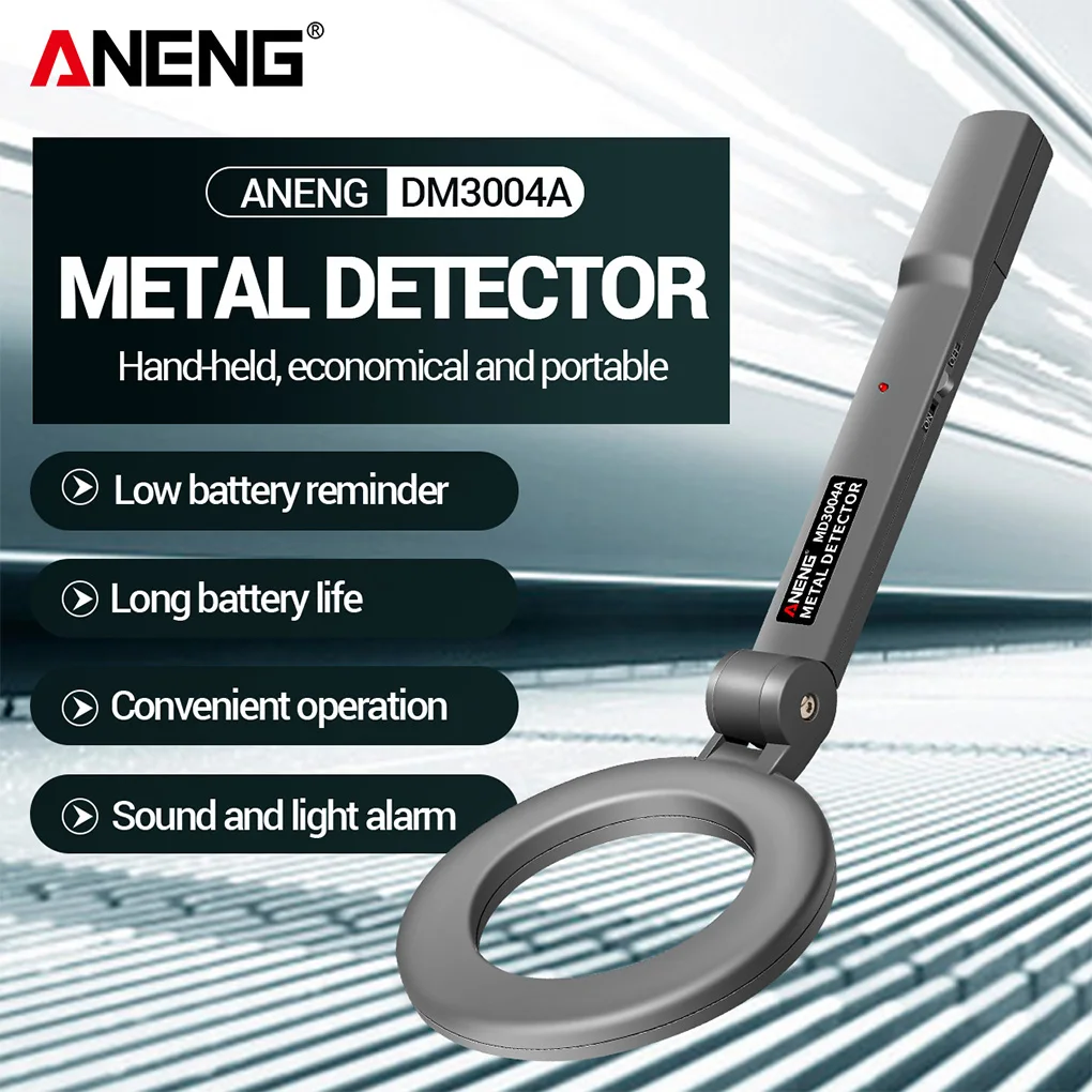 ANENG DM3004A Metal Detector Battery Operated Handheld Security Scanner Wand Treasure Search Tool School Hotel Supplies