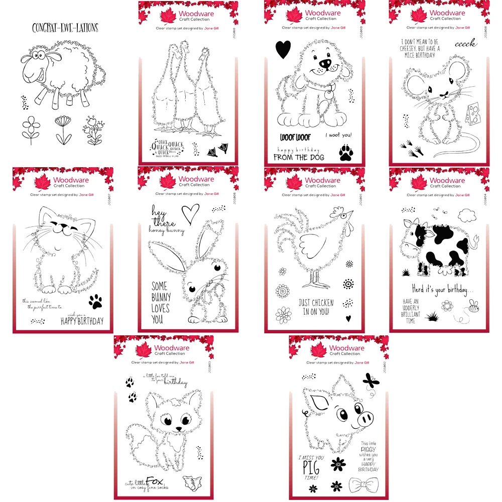 Новинка 2022 прозрачные штампы с милыми животными без выреза для скрапбукинга