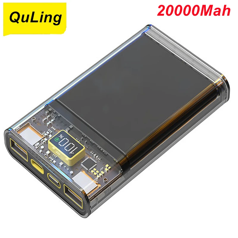 

20000Mah Power Bank For Xiaomi Mi 12 12X 9 10 Pro 8 6 5 5S MIX 3 2 MIX 2S 11 Ultra Redmi Note 8 9 7 10 11 Battery Charger Case