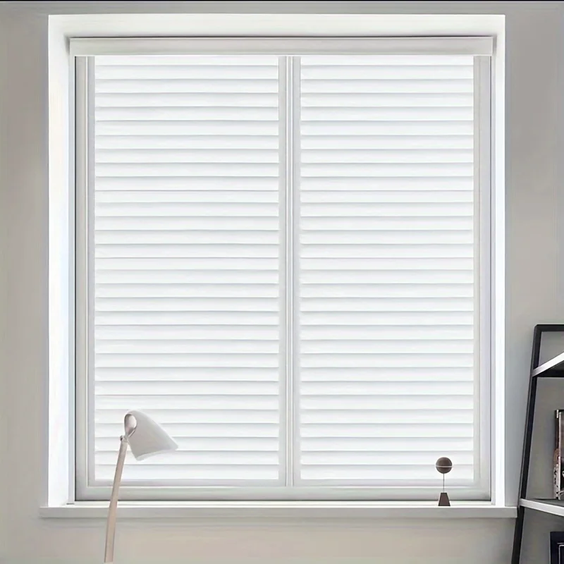 

1 Roll of Louver Decorative Window Privacy Film UV Resistant Detachable Privacy Film for Window Glass