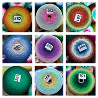 1500g/group Gradient Color Plus Sticky Pure Cotton Cake Thread DIY Hand Knit Shawl/rainbow Blanket/Lace Waffle Blanket Thread 1