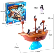 

[ Funny ] Pirate boat game toy Balance the penguin pirate ship Educational toys family parent-child interaction toy baby gift